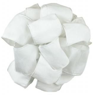 Offray Wired Edge Anisha Craft Ribbon 2-1/2-Inch Wide by 10-Yard Spool White by 