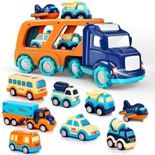 9 Pack Cars Toys for 1 2 3 4 5 Years Old Toddlers Boys and Girls Gift Big Transp