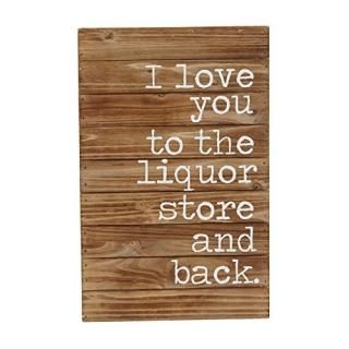 Mud Pie 4345120?PlankedLiquor Store & Back Wall Plaque