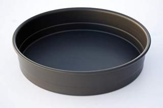 LloydPans 25cm x 5.7cm Deep Dish Pizza Pan. Pre-Seasoned PSTK Self-Stacking Pan.