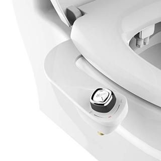 BioBidet SlimEdge Simple Bidet Toilet Attachment in White with Dual Nozzle Fresh