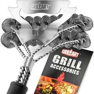 GRILLART Grill Brush Bristle Free & Scraper - Safe BBQ Brush for Grill - Non Wir