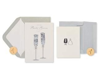 Papyrus Wedding Cards Outfits and Champagne 2-Count