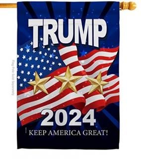 Trump Pence 2020 House Flag Patriotic Vote President Democrat Republican Tea Par