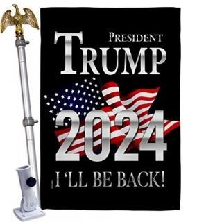 Trump Flag Be Back 2024 House Flag Eagle Set Patriotic Vote President Democrat R