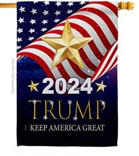 2020 Trump Keep America Great House Flag - Patriotic Vote President Donald Elect