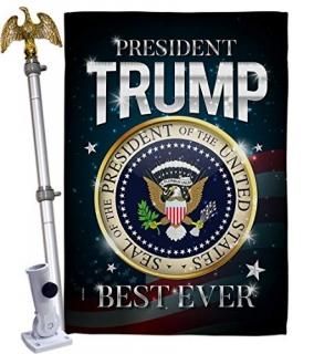 Trump Flag US President 46 House Flag Eagle Set Patriotic Vote Democrat Republic