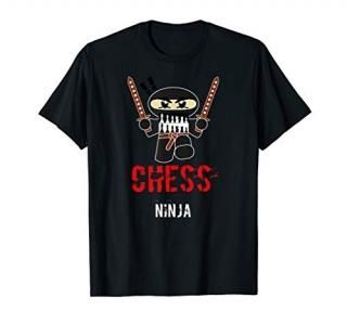 Chess Ninja Board Game Ninja With Chess Pieces T-Shirt