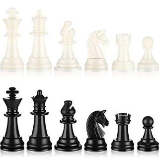 Chess Pieces Plastic Pawn Chess Pieces 95 mm/ 3.7 Inch King's Height Tournament 