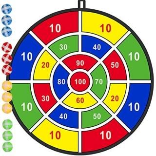 29 Large Dart Board Board Games for Kids with 12 Sticky Balls Indoor/ Sport Out
