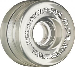 62mm Clear - Rollerbones Art Elite 103A Competition Roller Skate Wheels Set of 8