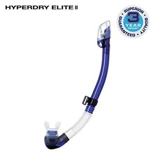 TUSA SP-0101 Hyperdry Elite II Scuba Diving Snorkel Cobalt Blue