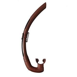 Mares Dual Snorkel Ideal for Free Diving with Easy Breathing Brown