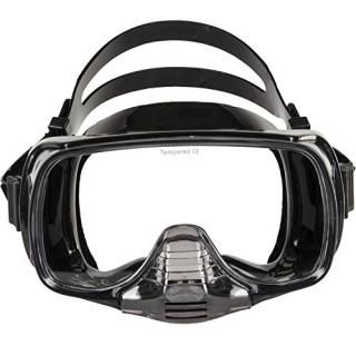 IST Imperial Panoramic View Hands-Free Water Clearance Mask Black Silicone