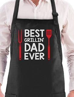 Best Grillin' Dad Ever Cooking Apron for Dad BBQ Grilling Fathers Chef Apron One
