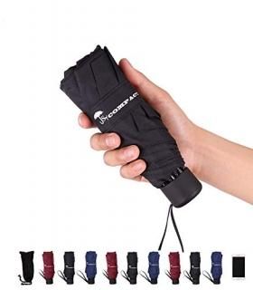 black - SY COMPACT Travel Umbrella - Lightweight Portable Mini Compact umbrellas