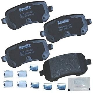 Bendix CFC1021 Premium Copper Free Ceramic Brake Pad with Installation Hardware 