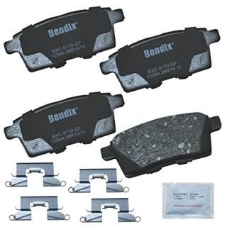 Bendix Premium Copper Free CFC1259A Ceramic Brake Pad with Installation Hardware