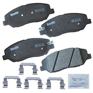 Bendix Premium Copper Free CFC1384 Ceramic Brake Pad with Installation Hardware 