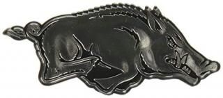 Caseys Distributing 8162001022 Arkansas Razorbacks Silver Auto Emblem