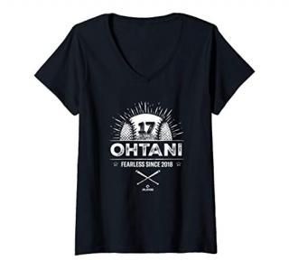 Womens Shohei Ohtani Fearless V-Neck T-Shirt