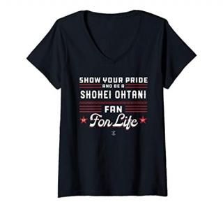 Womens Shohei Ohtani Show Your Pride Apparel - V-Neck T-Shirt