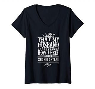 Womens Shohei Ohtani - Husband Understands - Apparel - V-Neck T-Shirt