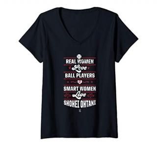 Womens Shohei Ohtani - Real Smart Women Graphic - Apparel - V-Neck T-Shirt