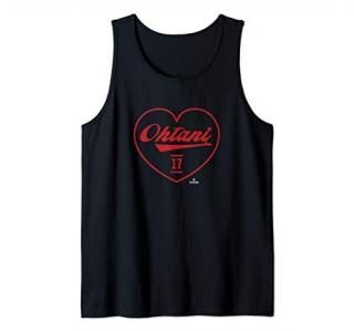 Shohei Ohtani Heart Print Love Graphic Apparel Tank Top