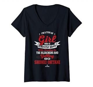 Womens Shohei Ohtani Im a Type of Girl V-Neck T-Shirt