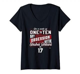 Womens Shohei Ohtani On A Scale of One To Ten V-Neck T-Shirt
