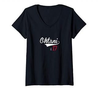 Womens Shohei Ohtani Vintage Gameday V-Neck T-Shirt