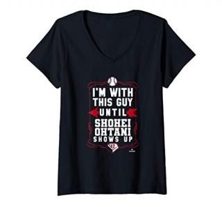 Womens Shohei Ohtani I'm With This Guy V-Neck T-Shirt
