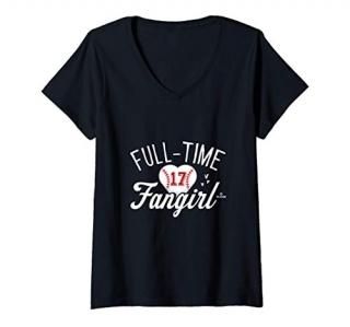Womens Shohei Ohtani Full-Time Fangirl V-Neck T-Shirt