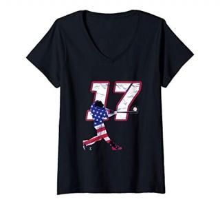 Womens Shohei Ohtani Flag Silhouette Gameday V-Neck T-Shirt