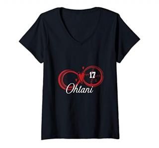 Womens Shohei Ohtani Infinite Gameday V-Neck T-Shirt