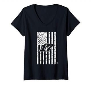 Womens Shohei Ohtani US Flag Number Gameday V-Neck T-Shirt