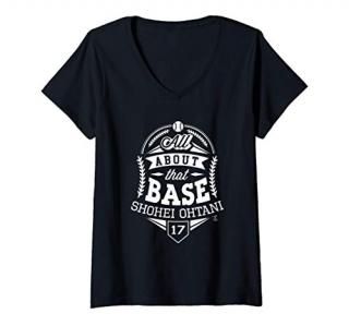 Womens Shohei Ohtani All About That Base Gameday V-Neck T-Shirt
