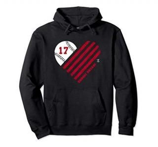 Shohei Ohtani Baseball Striped Heart Gameday Pullover Hoodie