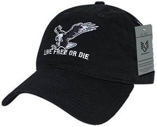 Rapid Dominance A03-LFD-BLK Relaxed Graphic Cap44; Live Free or Die - Black
