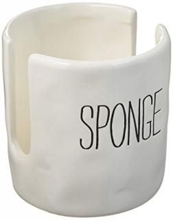 Mud Pie Kitchen Dish Sponge Holder Caddy Off White