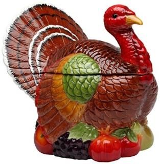 Cosmos 10712 Gifts Turkey Design Ceramic Cookie Jar 26cm