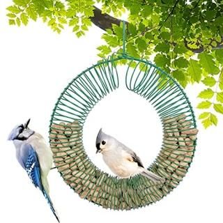 Gtongoko Hanging Peanut Wreath Bird Feeder for Outside Weatherproof Squirrel Fee