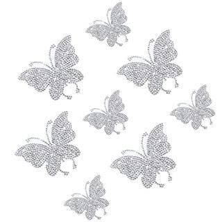 Frienda 8 Pieces Bling Crystal Butterfly Stickers Rhinestone Car Decals Bling De