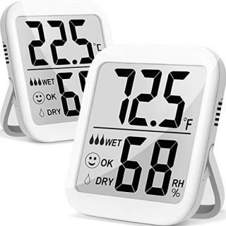Humidity Gauge 2 Pack Max Indoor Thermometer Hygrometer Humidity Meter Temperatu