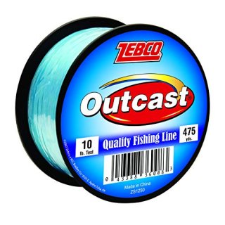 Zebco Outcast Monofilament Fishing Line Low Memory and Stretch with High Tensile