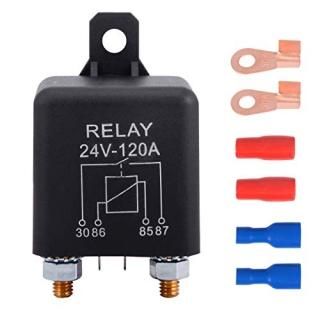 FOSHIO Car Truck Boat Switch 24VDC 120A SPST 4pin Relay Heavy Duty Split Charge 
