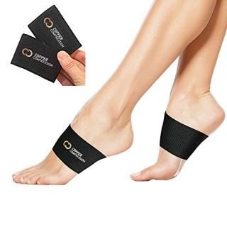 Copper Compression Copper Arch Support - 2 Plantar Fasciitis Braces/Sleeves. Gua