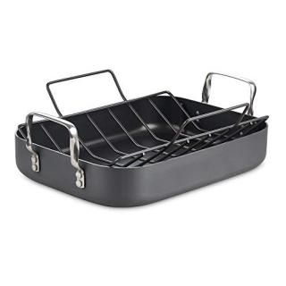 Cooks Standard Hard Anodized Nonstick Bakeware Roaster with rack 16-inch x 12-in