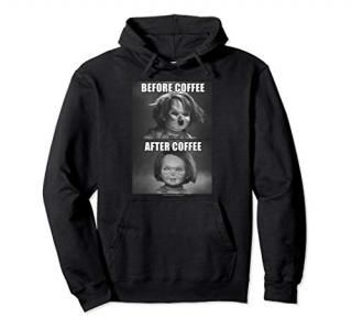 Child's Play Chucky Before Coffee After Coffee Pullover Hoodie